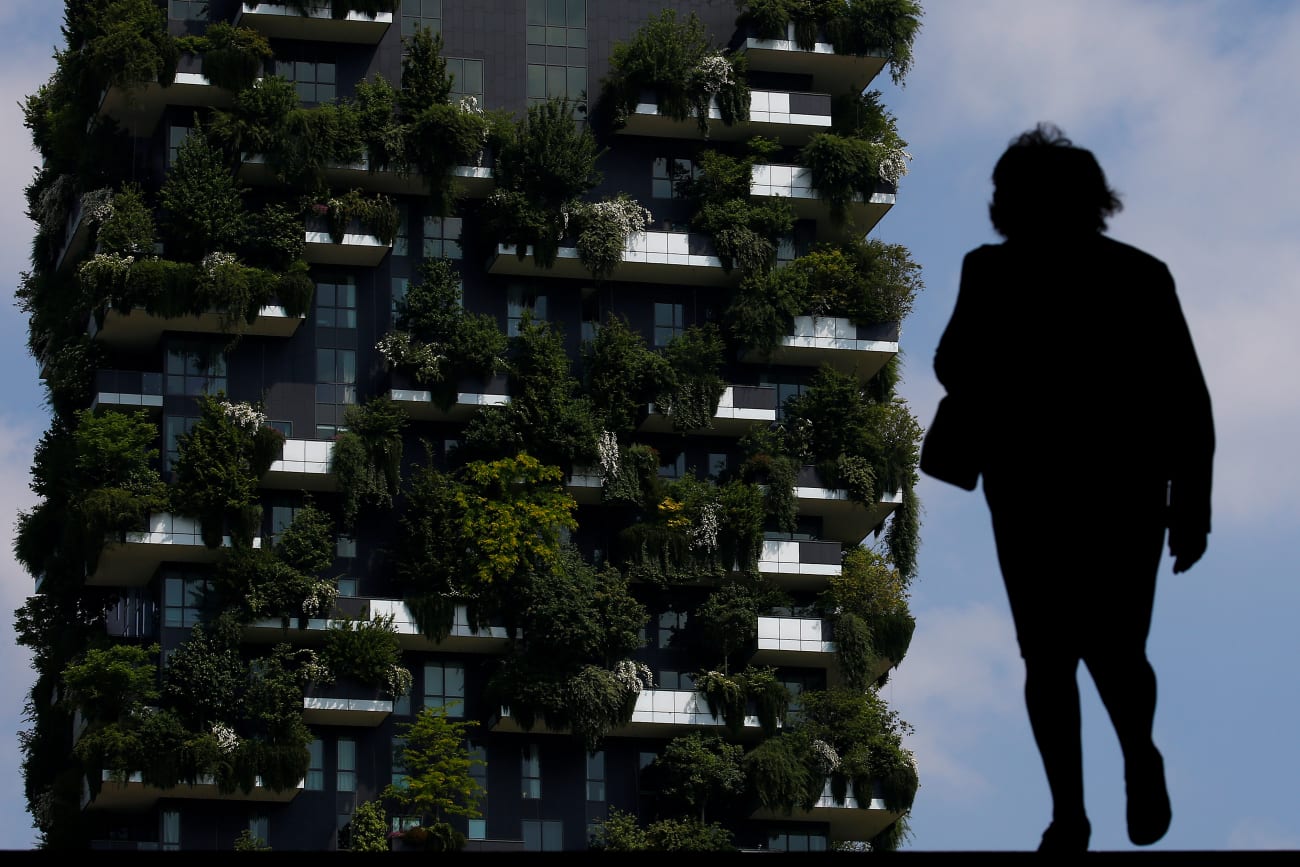 The "Bosco Verticale" (Vertical Forest) residential tower at the Porta Nuova district is seen in Milan, Italy, May 18, 2018.