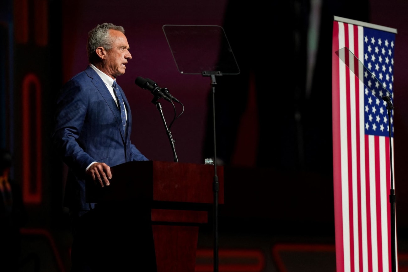 Robert F. Kennedy Jr speaks at Bitcoin 2024 in Nashville, Tennessee, U.S. July 26, 2024.