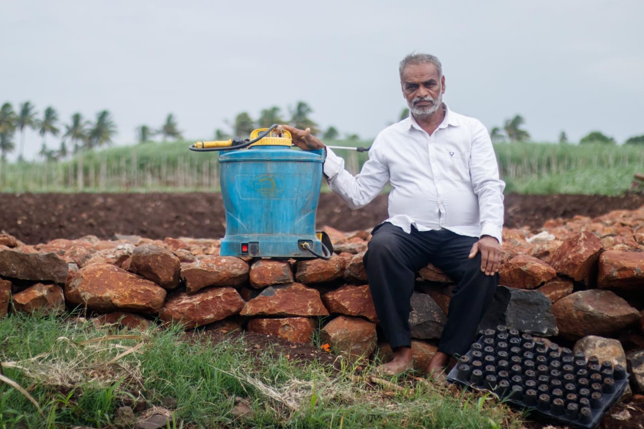 Farmer and agrochemical worker Annasso More was diagnosed with peripheral neuropathy because of overexposure to toxins, making it difficult for him to walk.
