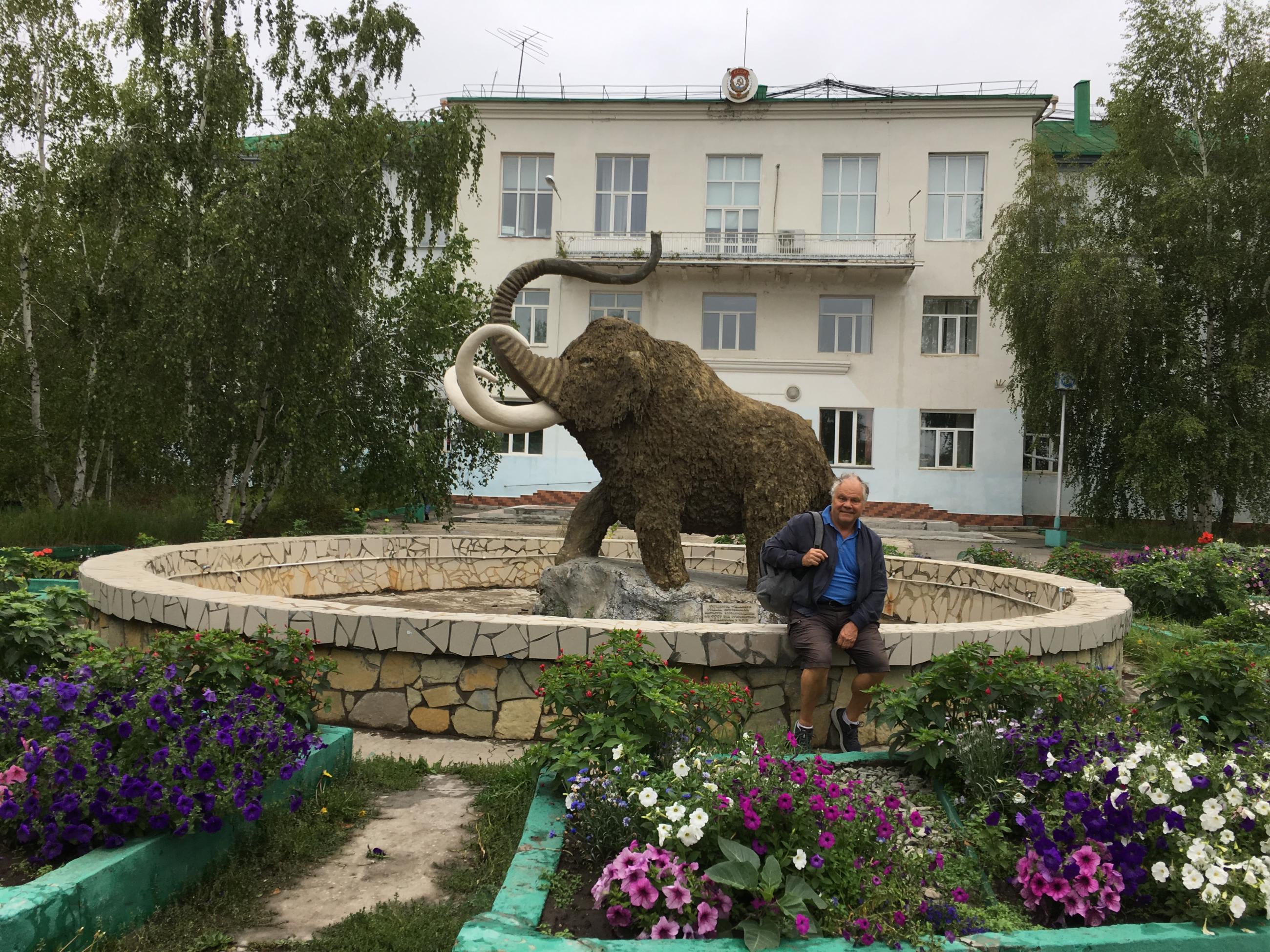 The author, Jean-Michel Claverie, in front of the Melnikov Permafrost Institute in Yakutsk, Republic of Sakha, Yakutia, Russia, in August 2019. Photo courtesy of Jean-Michel Claverie.