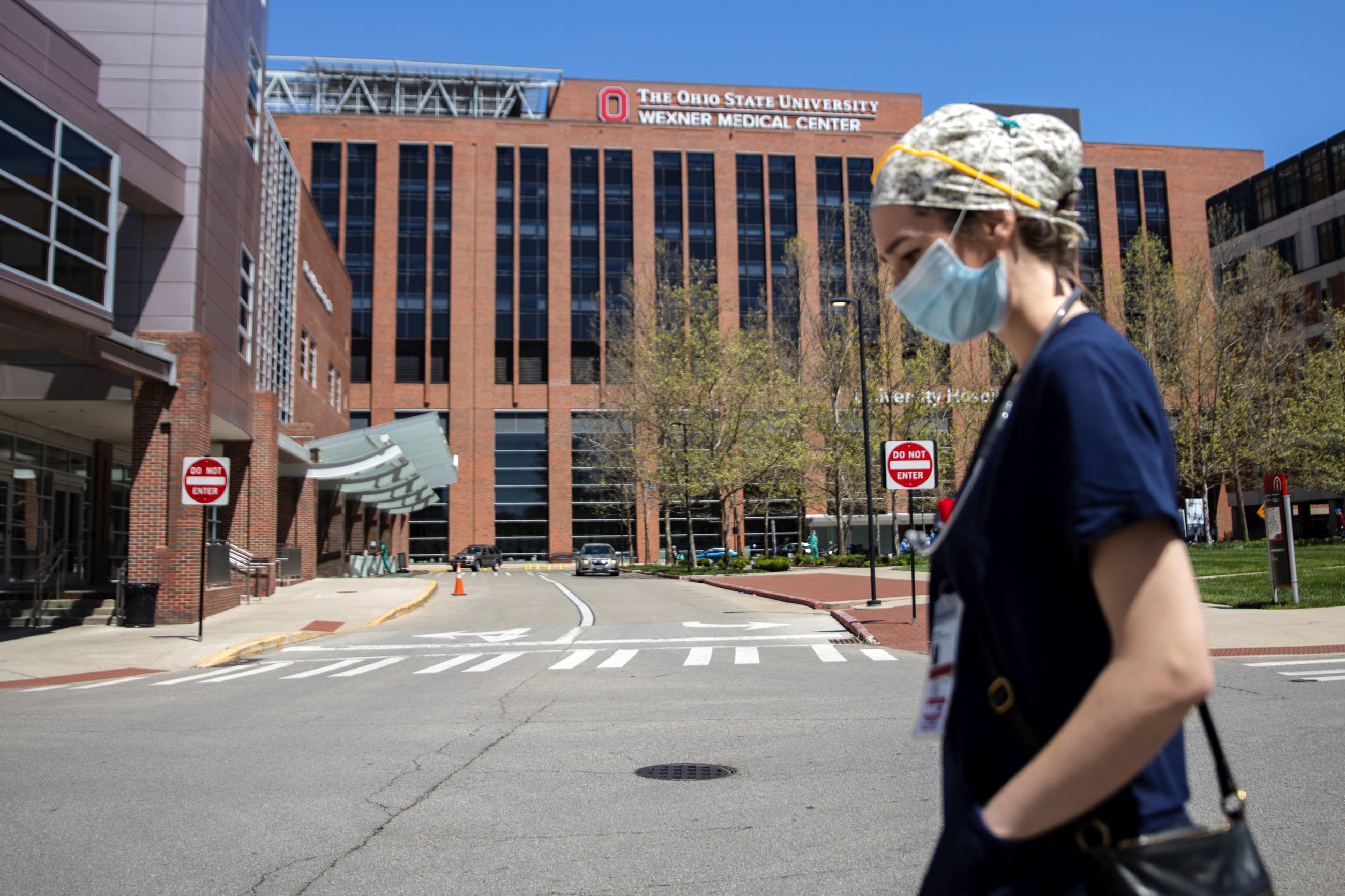 A nurse goes to her hospital shift after graduating from nursing school.