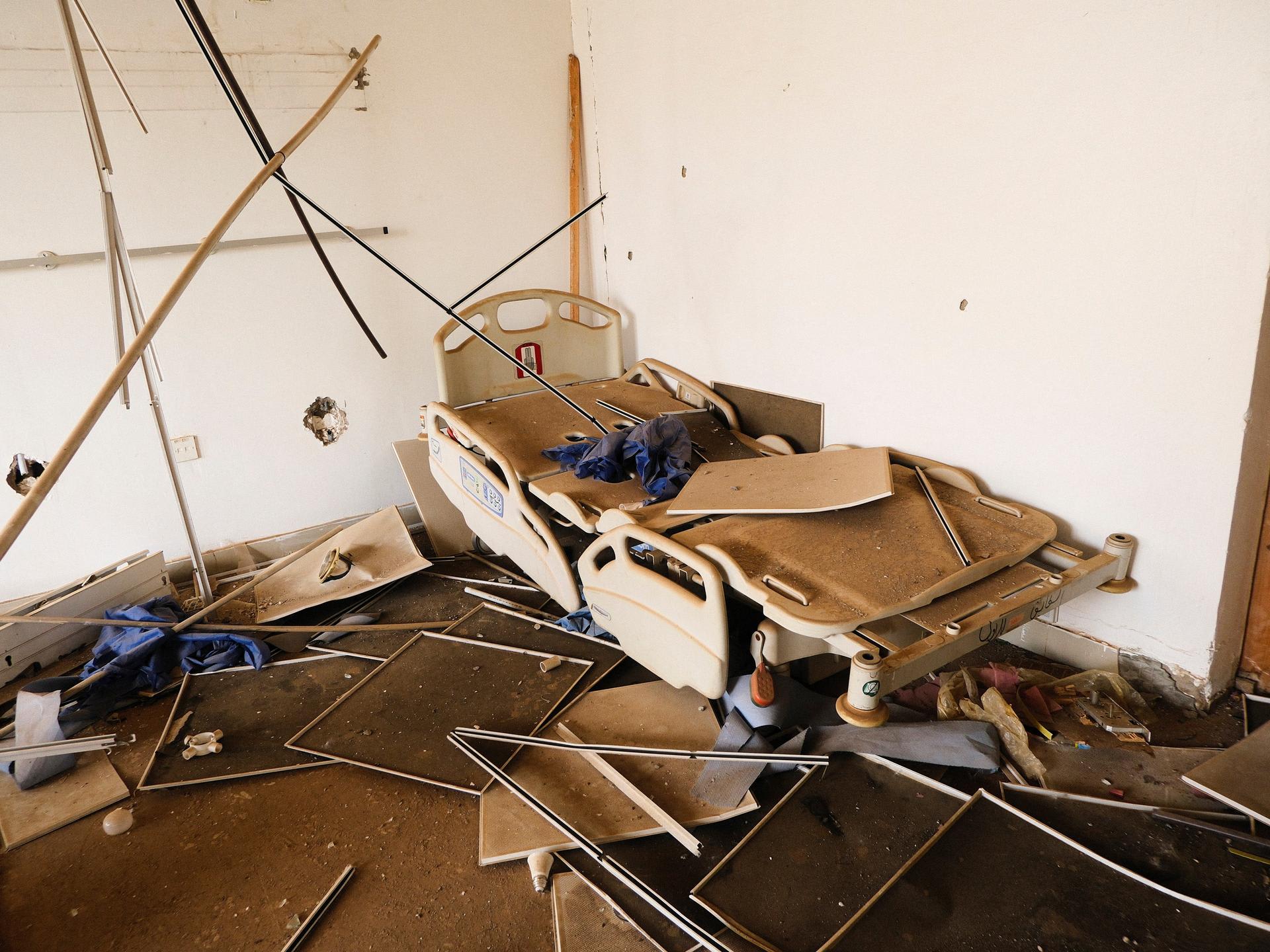 A view of a destroyed ward in Khartoum Hospital, in Khartoum, Sudan, on April 26, 2025.