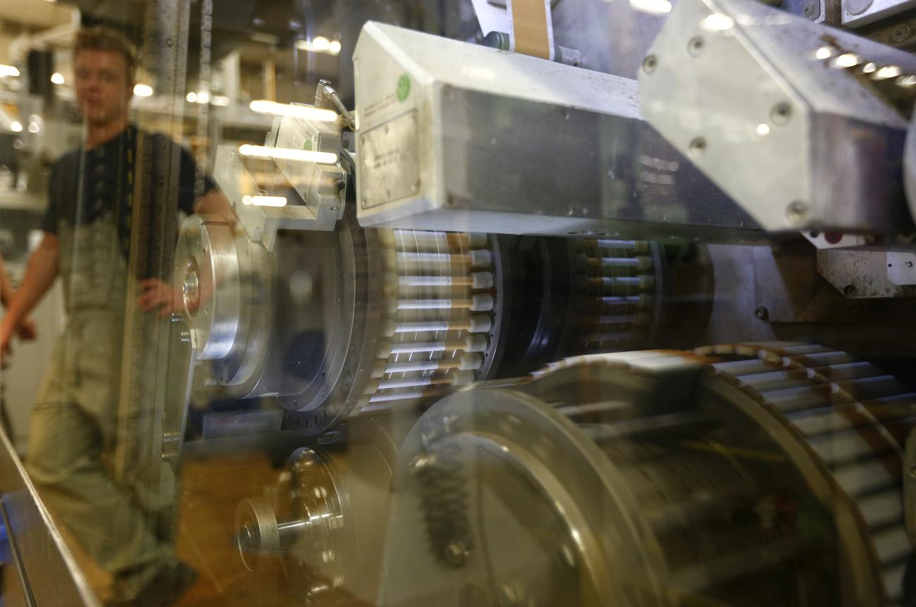 Cigarettes are seen during the manufacturing process in the&nbsp;British&nbsp;American&nbsp;Tobacco&nbsp;Cigarette Factory.
