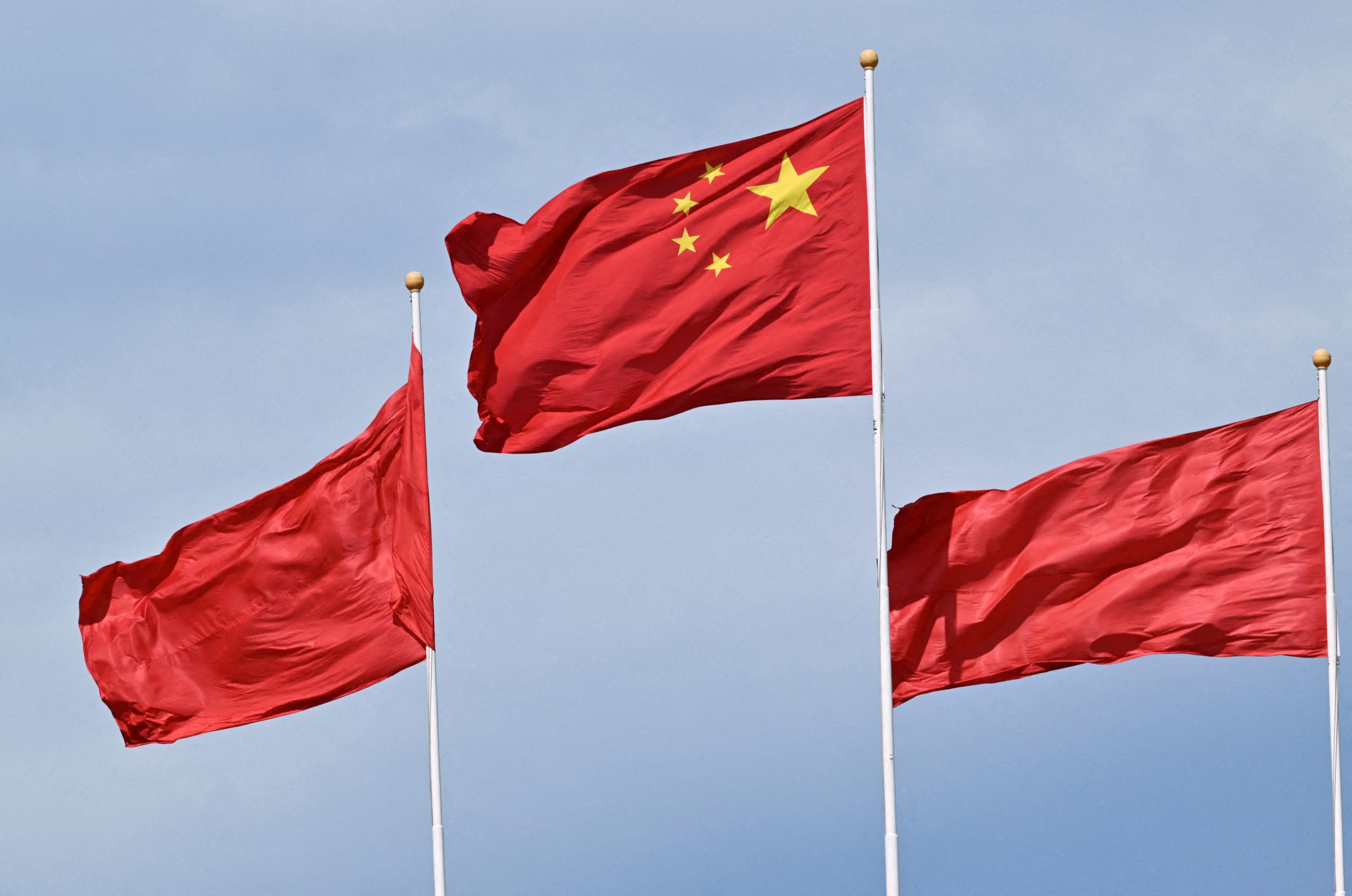 A Chinese national flag flutters, during the&nbsp;Forum&nbsp;on&nbsp;China-Africa&nbsp;Cooperation&nbsp;summit&nbsp;at the Great Hall of the People.