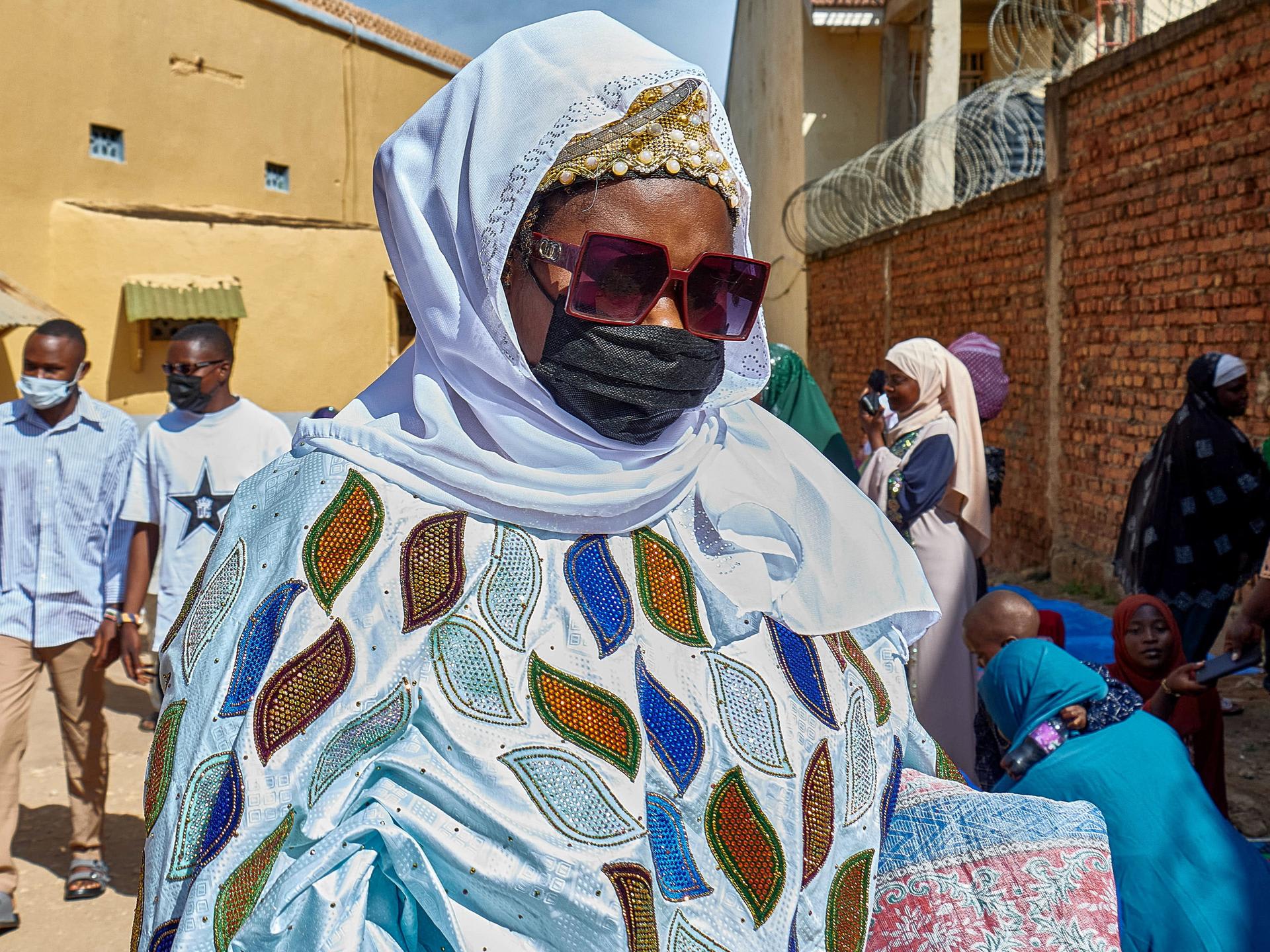 Muslim faithfuls leave after attending prayers marking Eid al-Adha, as authorities intensify efforts to contain a new Ebola outbreak caused by the Bundibugyo virus strain, at the Central Mosque in Bunia town, Ituri province, Democratic Republic of Congo