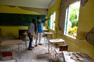 Schools destroyed after Haiti&#039;s August 2021 earthquake