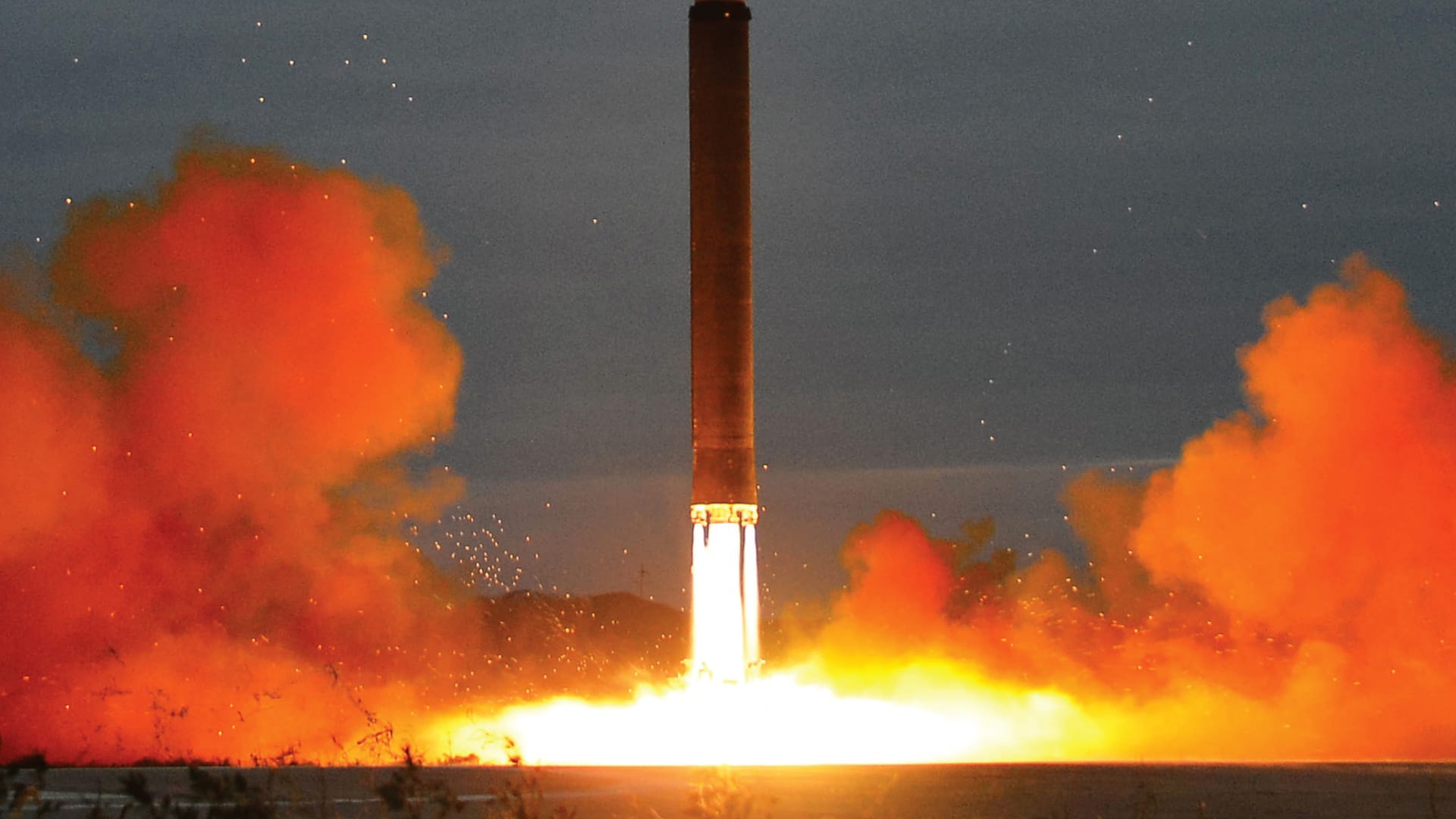 <p>A missile is launched during a drill in this undated photo released by North Korea’s Central News Agency on August 30, 2017.</p>
