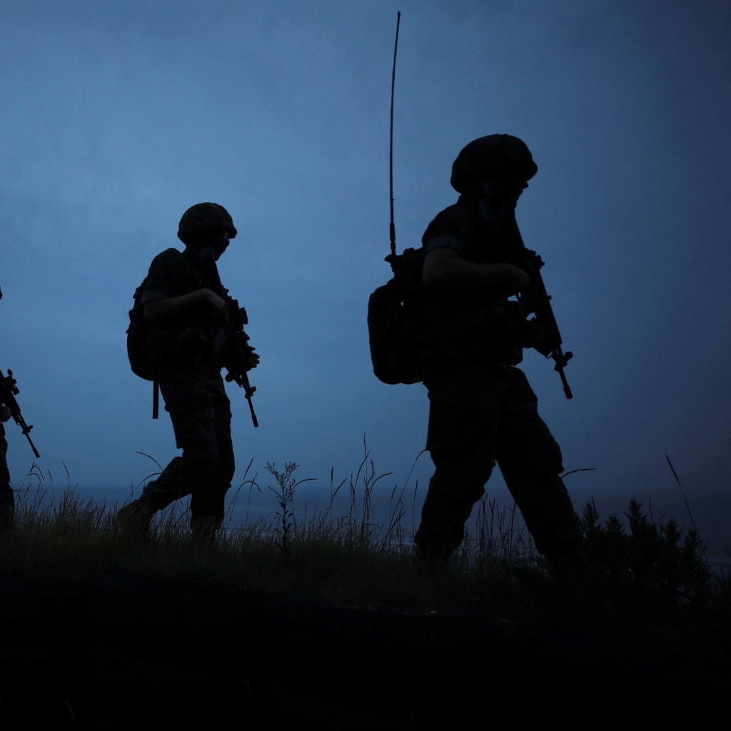 <p>South Korean Marines patrol on Yeonpyeong Island, on June 17, 2020. </p>
