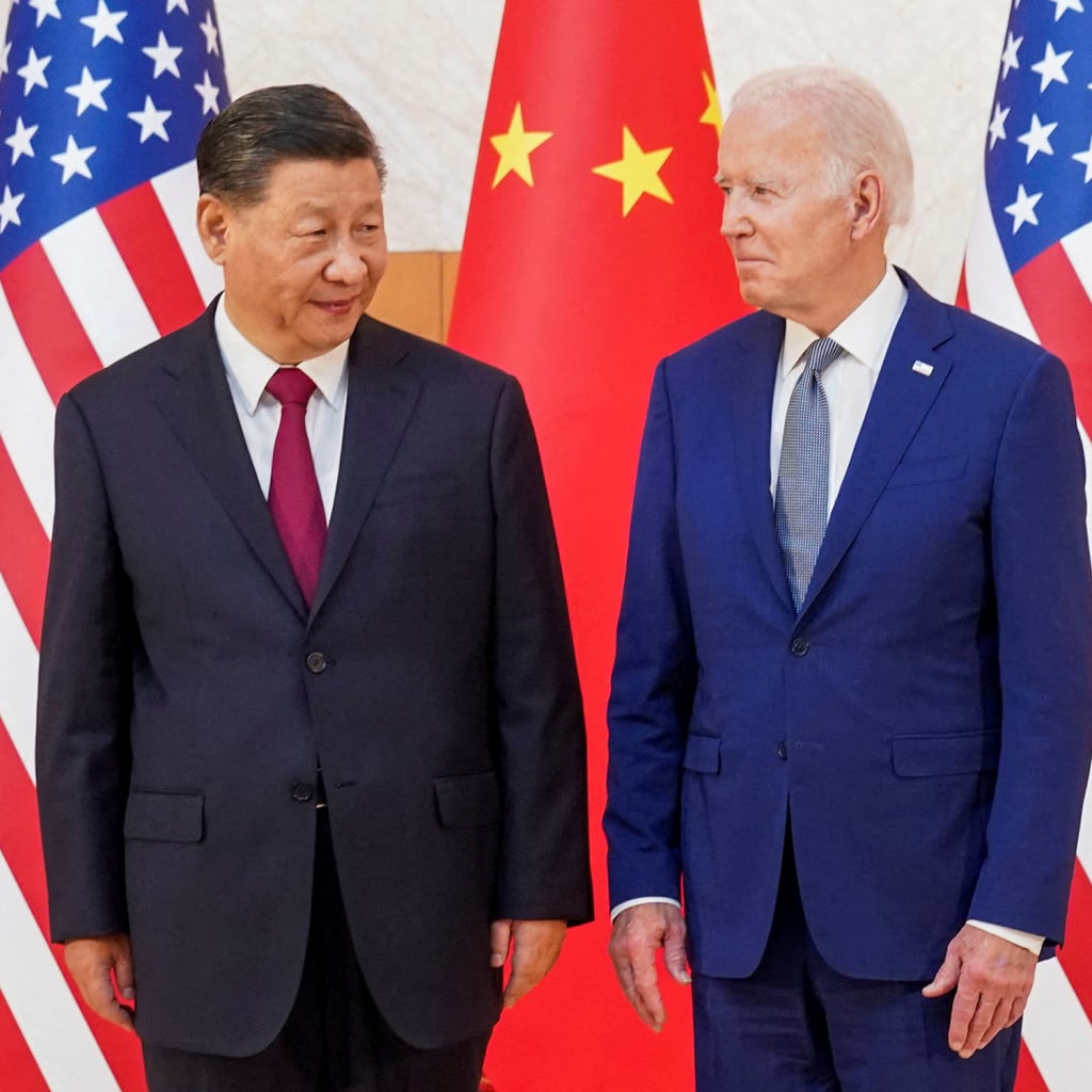 <p>U.S. President Joe Biden meets with Chinese President Xi Jinping at the G20 leaders’ summit in Bali, Indonesia, November 14, 2022.</p>
