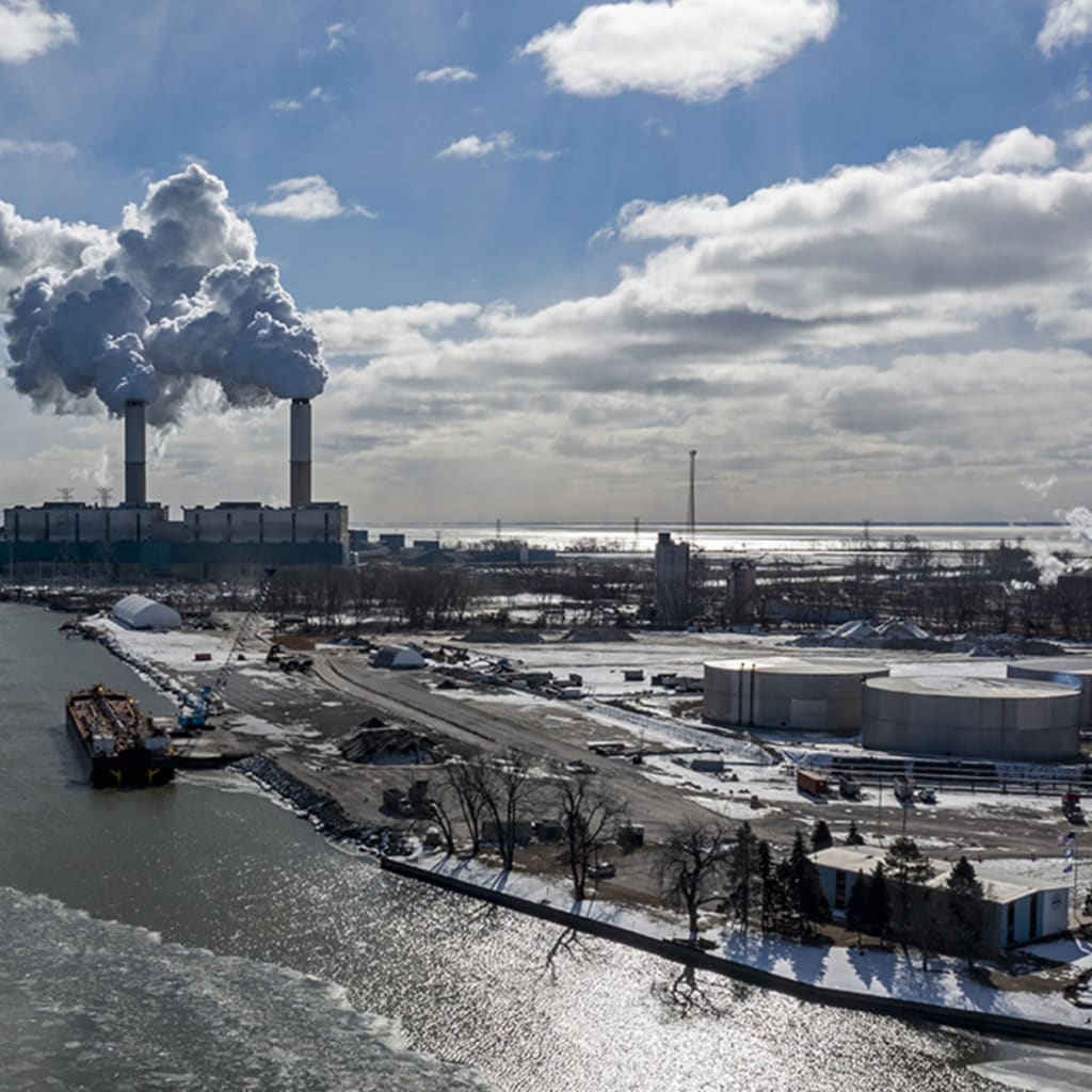 <p>DTE’s Energy’s Monroe Power Plant on the shore of Lake Erie. </p>
