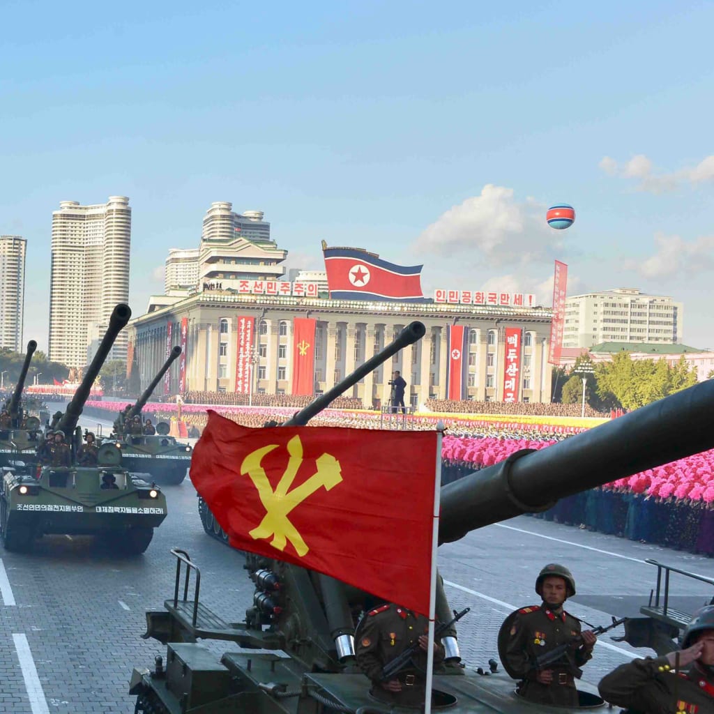 <p>North Korean military participate in the celebration of the 70th anniversary of the founding of the ruling Workers’ Party of Korea, in this undated photo released by North Korea’s Korean Central News Agency (KCNA) in Pyongyang on October 12, 2015.</p>
