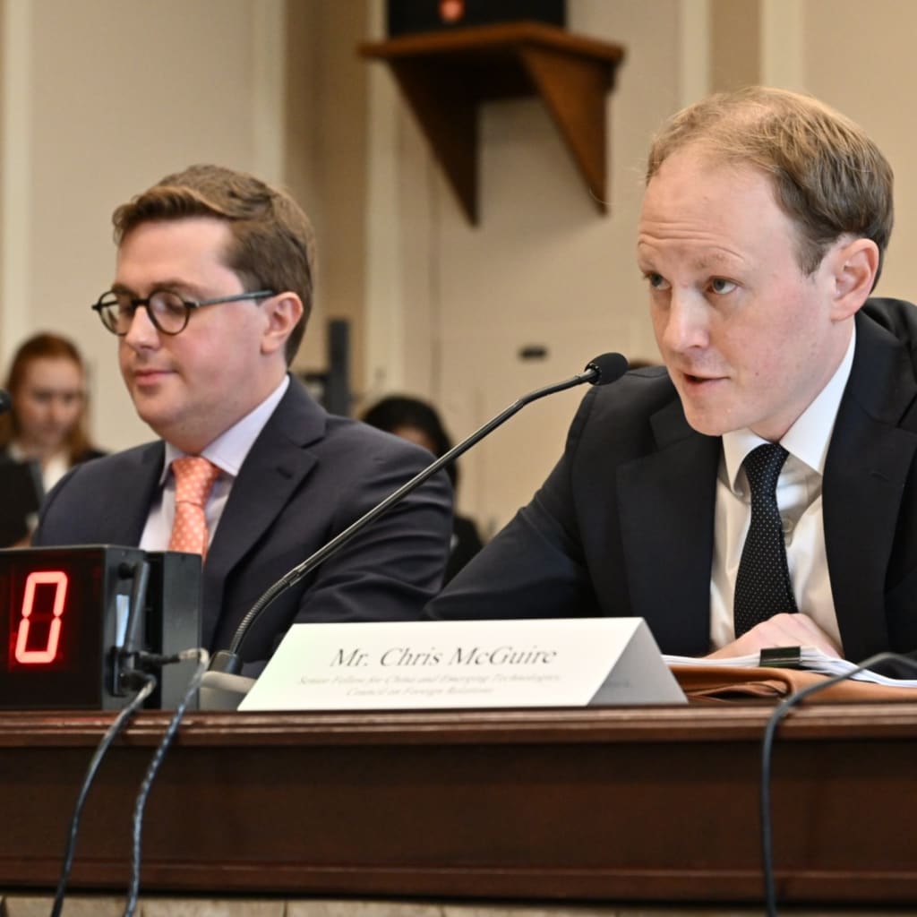 <p>Chris McGuire testifies to the House Committee on Foreign Affairs on November 20, 2025.</p>
