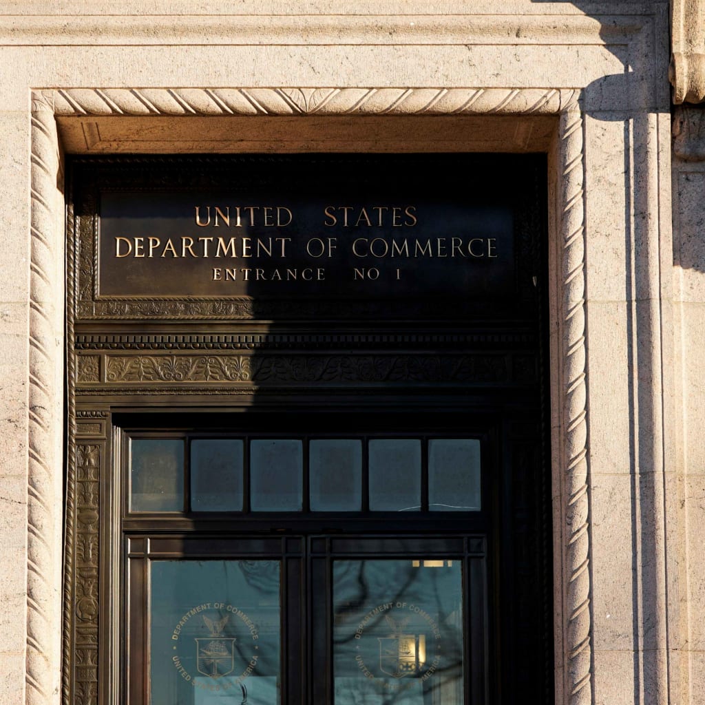 <p>The Department of Commerce building in Washington, U.S., January 26, 2022.</p>
