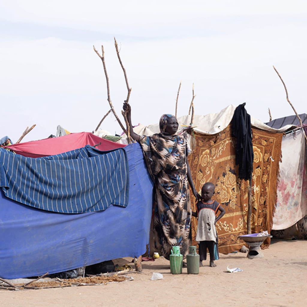 <p>After fleeing El Fasher, displaced Sudanese rest in the camp of Um Yanqur in western Darfur, November 3, 2025.</p>
