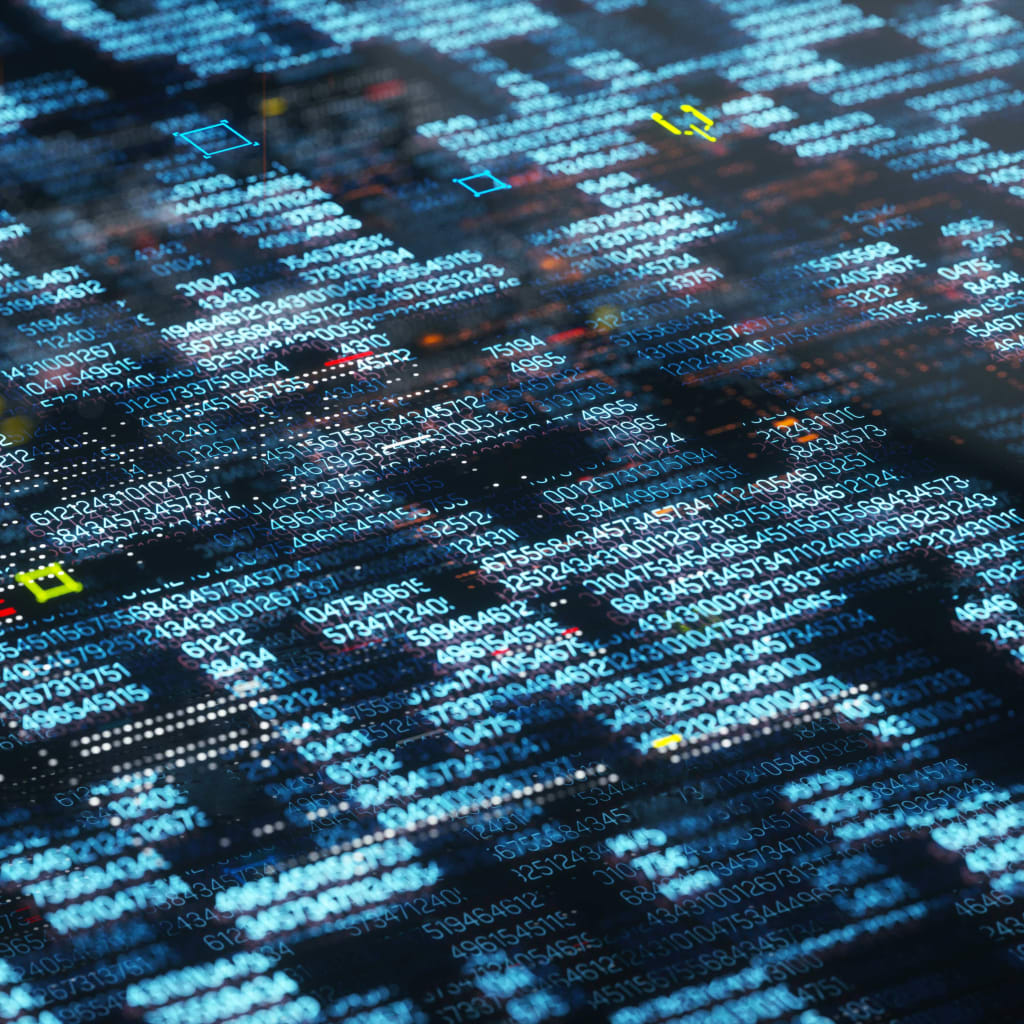 <p>Digital generated image of data.</p>
