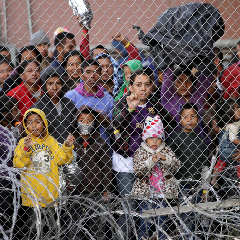 <p>Central American migrants held by U.S. Customs and Border Protection in El Paso.</p>
