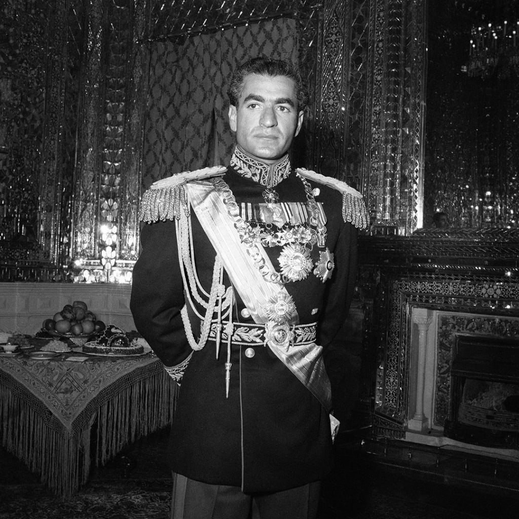 The Shah on March 18, 1954, after a speech saying oil issues would be settled by the nationalization law. 
