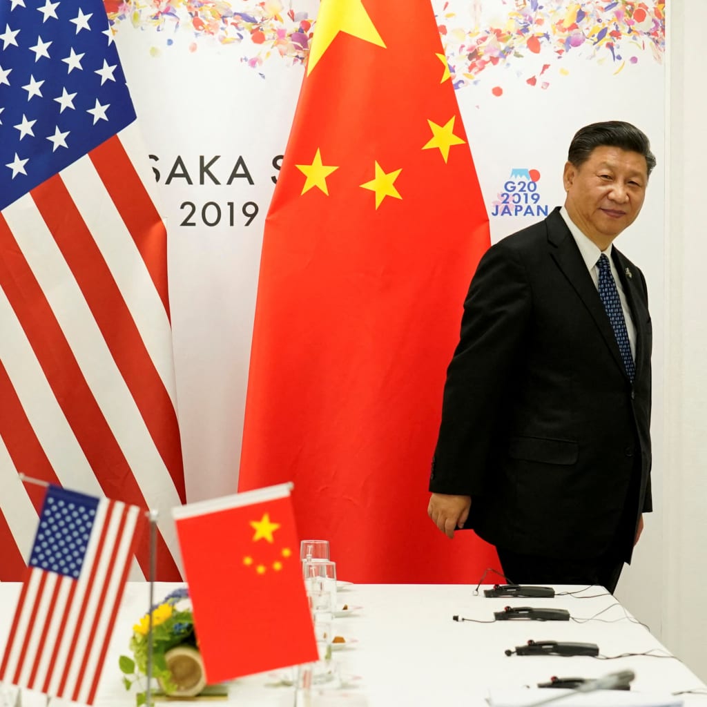 <p>U.S. President Donald Trump meeting with Chinese President Xi Jinping during the G20 Leaders’ Summit in Osaka, Japan, on June 29, 2019.</p>
