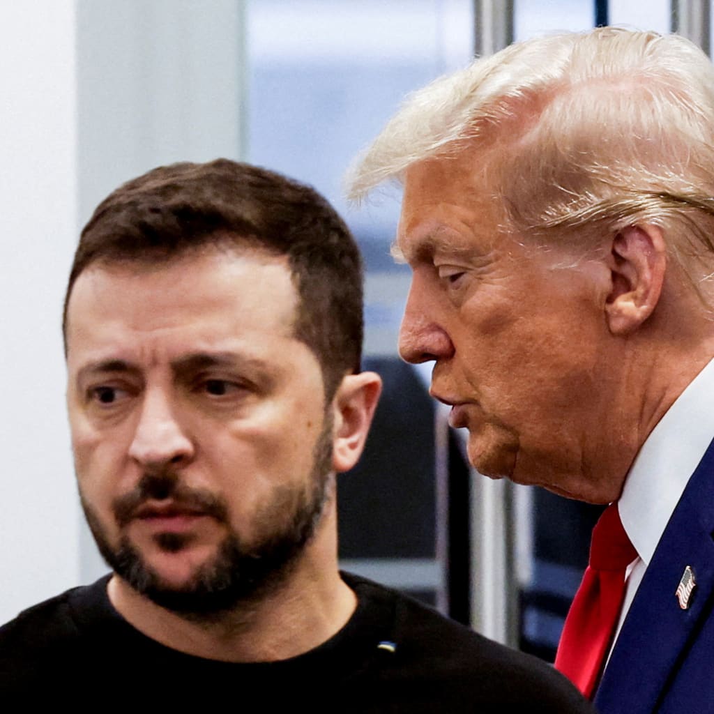 <p>Donald Trump and Ukrainian President Volodymyr Zelenskiy at Trump Tower in New York on September 27, 2024.</p>
