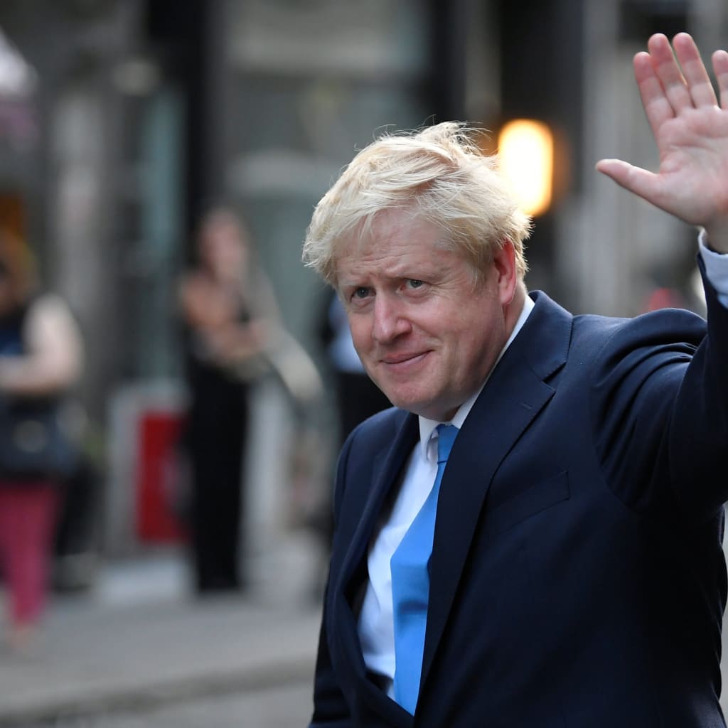 <p>British Prime Minister Boris Johnson in central London.</p>