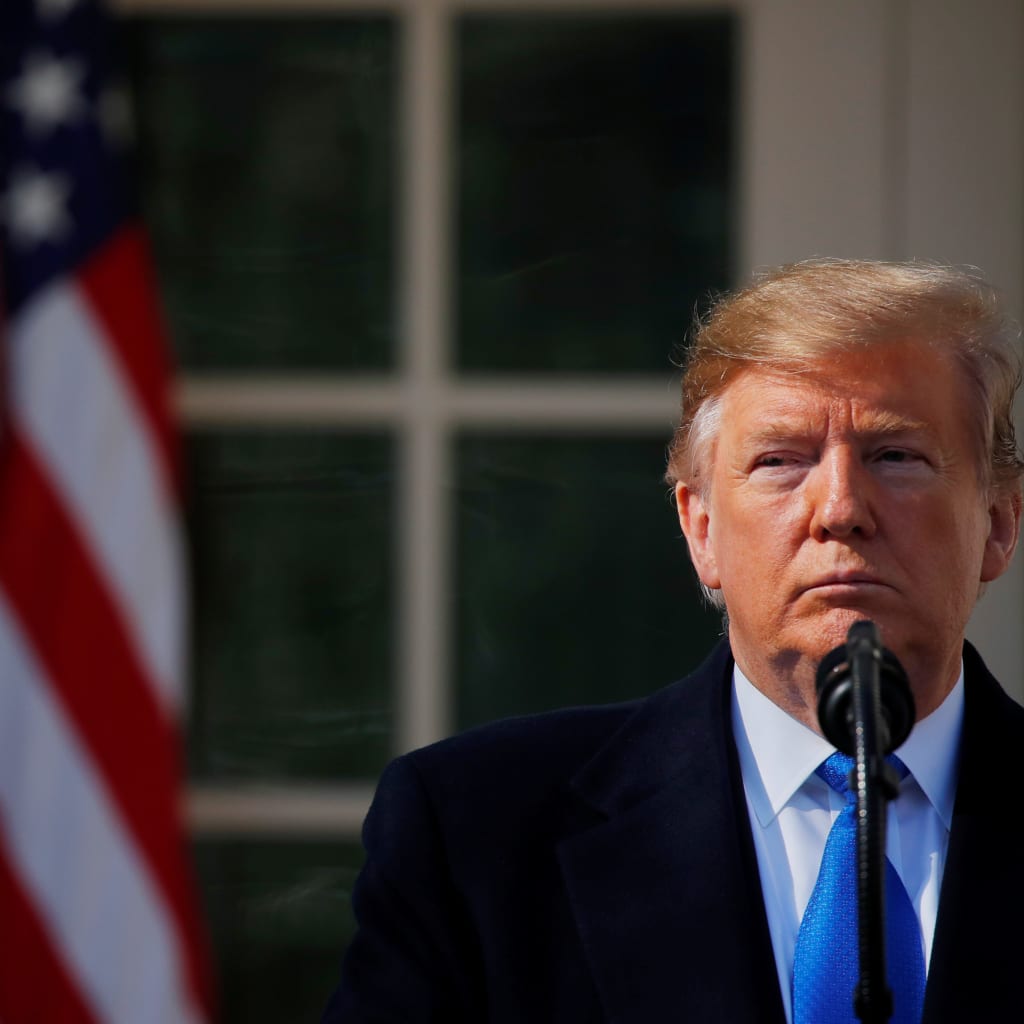 <p>President Donald Trump declares a national emergency.</p>
