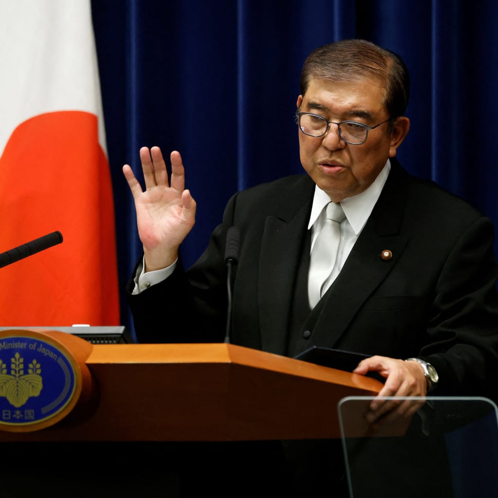 <p>Japanese Prime Minister Ishiba Shigeru speaks at a press conference in Tokyo on November 11, 2024.</p>
