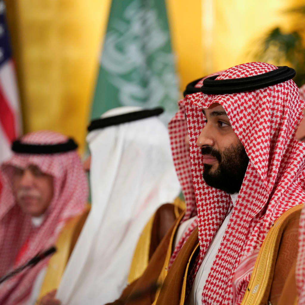 <p>Saudi Arabia’s Crown Prince Mohammed bin Salman looks on during a working breakfast meeting with U.S. President Donald Trump, at the G20 leaders summit in Osaka, Japan, June 29, 2019.</p>
