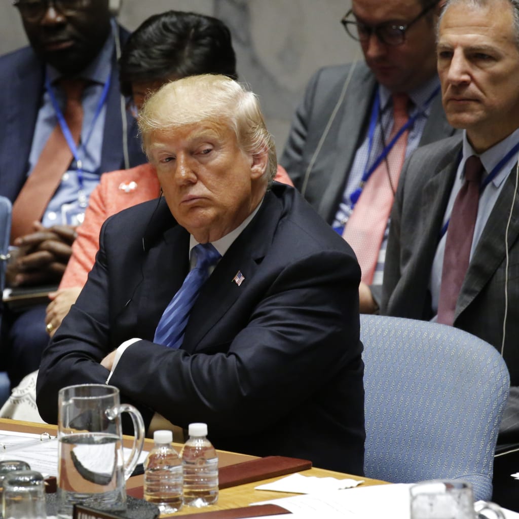 <p>U.S. President Donald J. Trump chairs a meeting of the UN Security Council.</p>