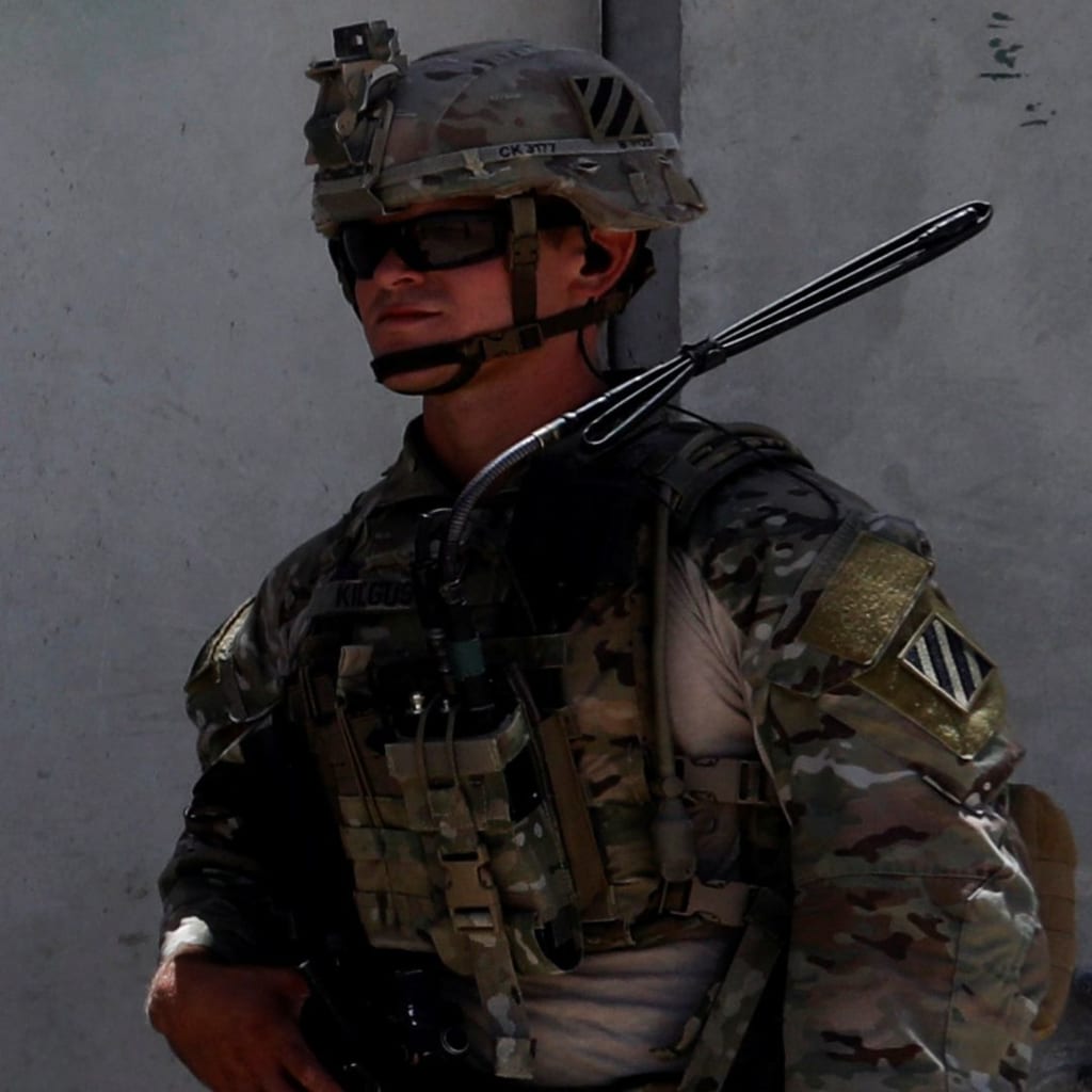 <p>U.S. troops wait at their base to fly to a training and advisory mission in Logar province, Afghanistan.</p>
