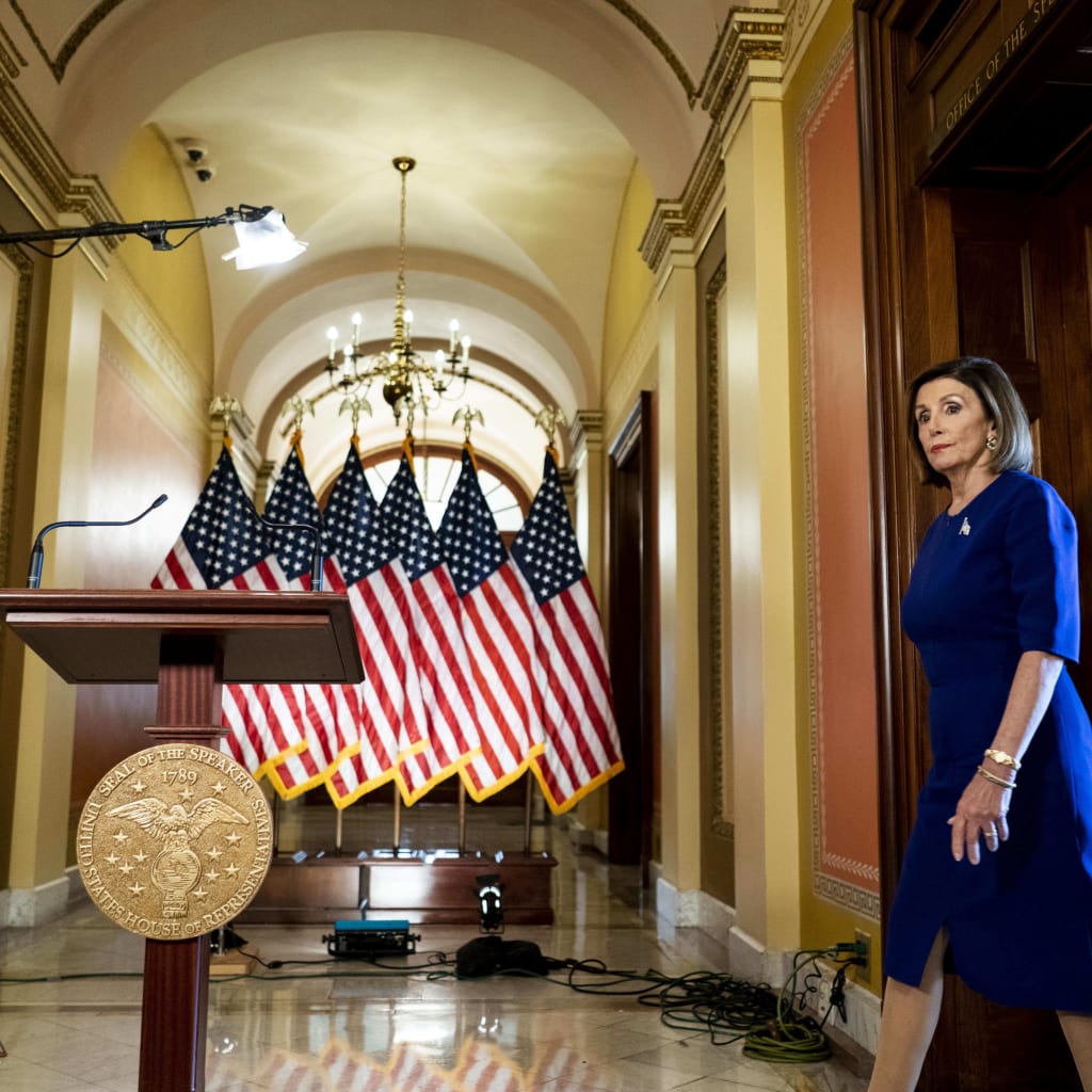 <p>Speaker of the House Nancy Pelosi announces a formal impeachment inquiry against President Donald J. Trump.</p>
