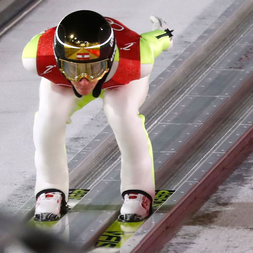 <p>The men’s ski jumping competition at the Winter Olympics in Pyeongchang, South Korea.</p>