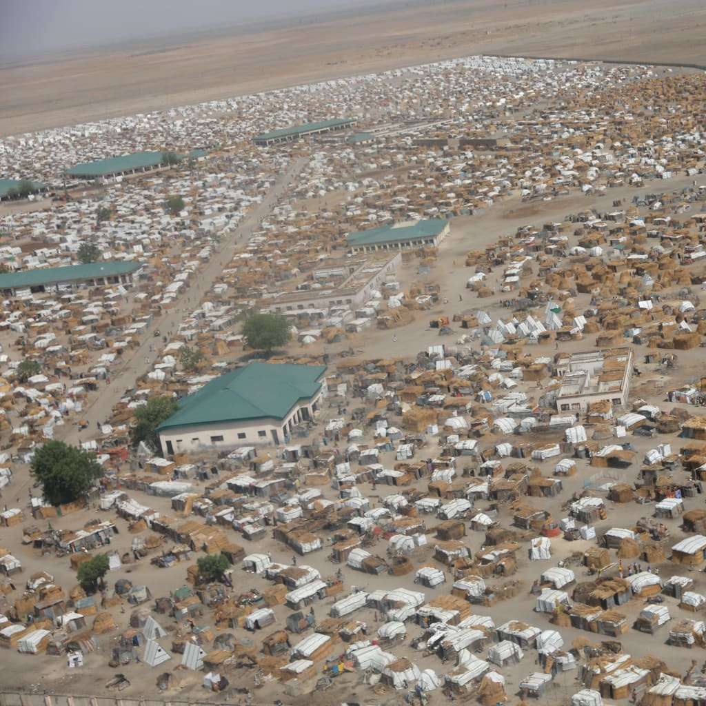 <p>Huts and sheds are seen at the Gamboru/Ngala internally displaced persons camp in Borno, Nigeria. </p>
