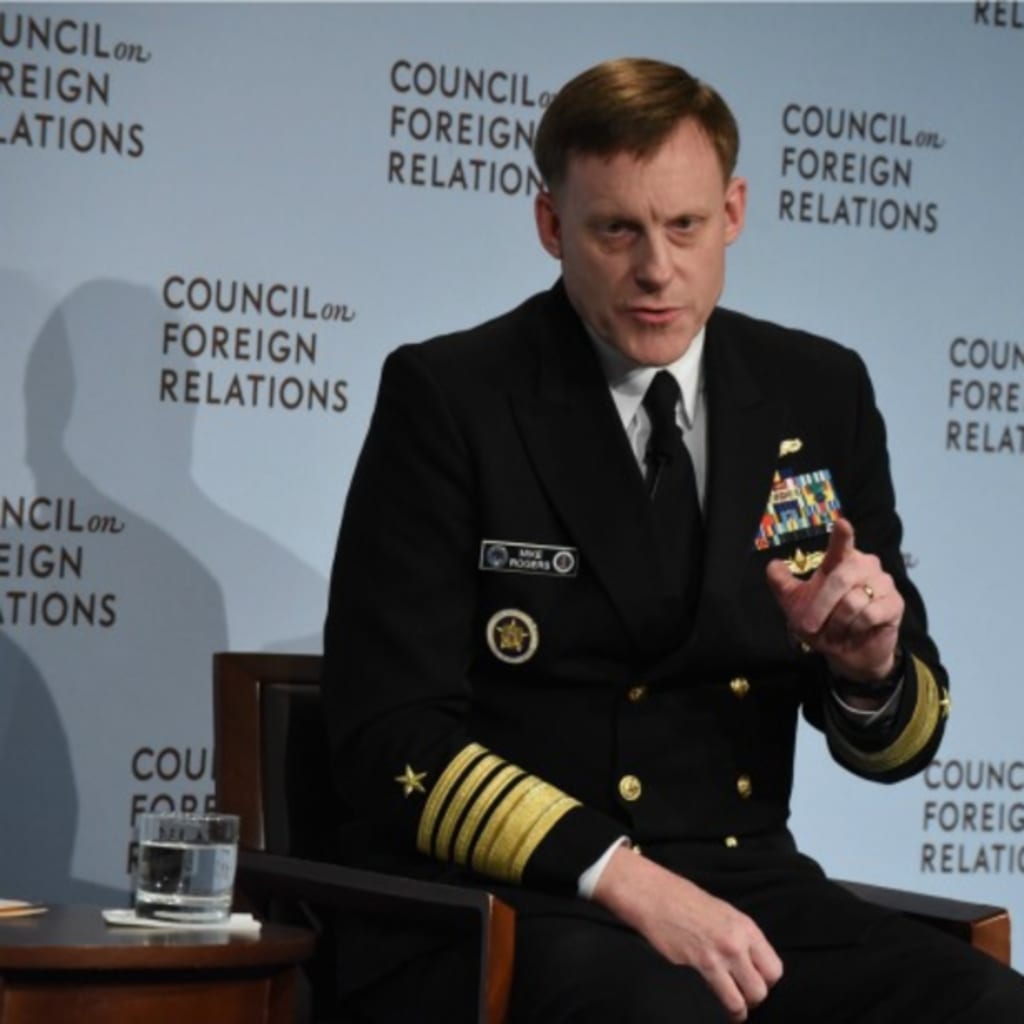<p>Admiral Mike Rogers, director of the National Security Agency and the commander of U.S. Cyber Command.</p>