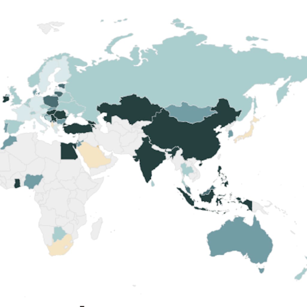 map tracking global growth