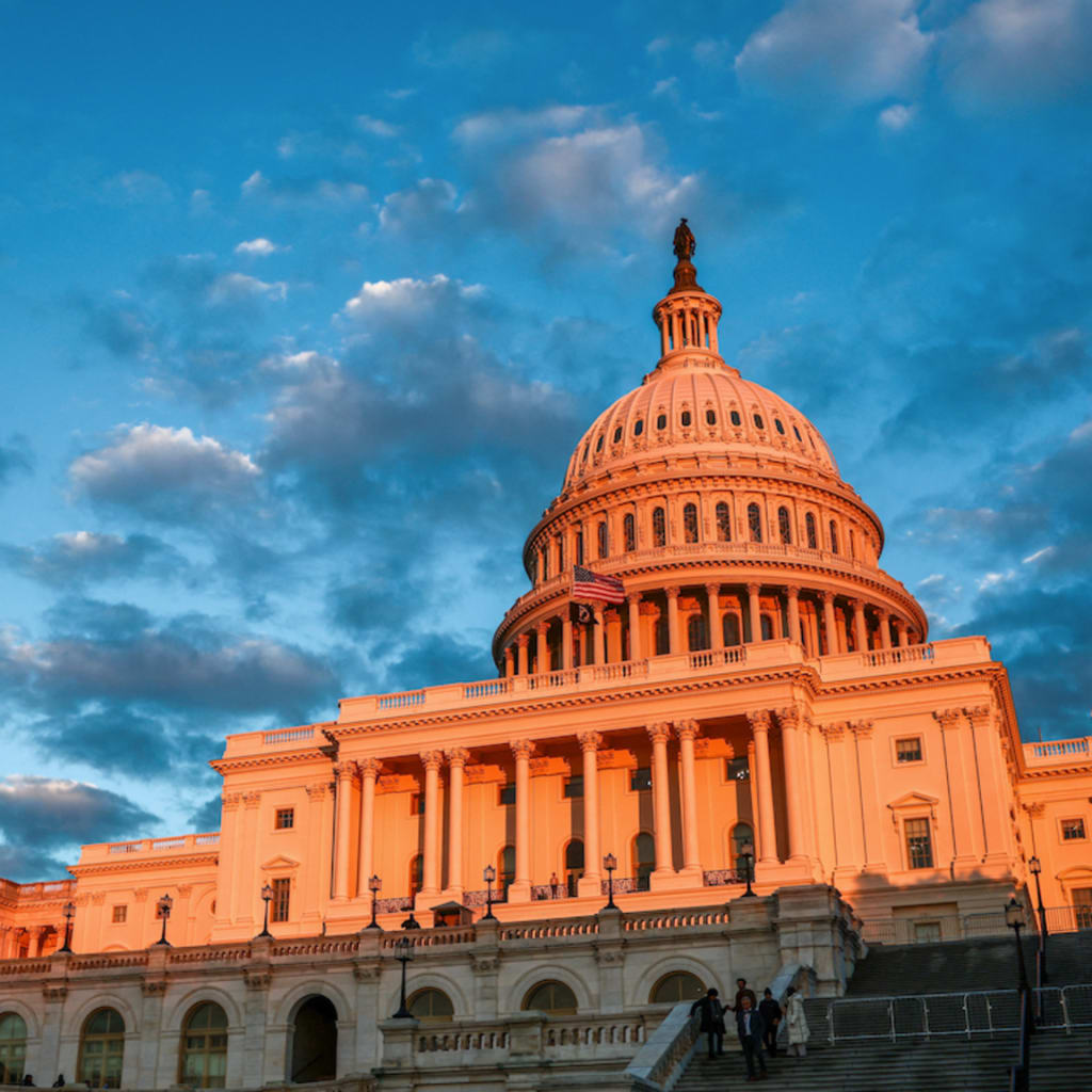 <p>The setting sun illuminates the U.S. Capitol building in Washington, D.C., U.S., December 2, 2025.</p>