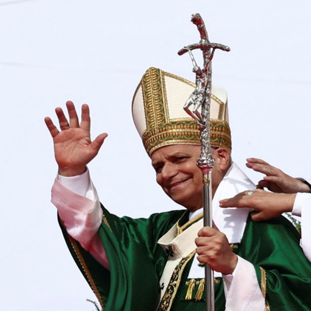 <p>Pope Leo XIV waves, on the day of a Mass for Jubilee of Youth in Tor Vergata, in Rome, Italy, August 3, 2025. </p>
