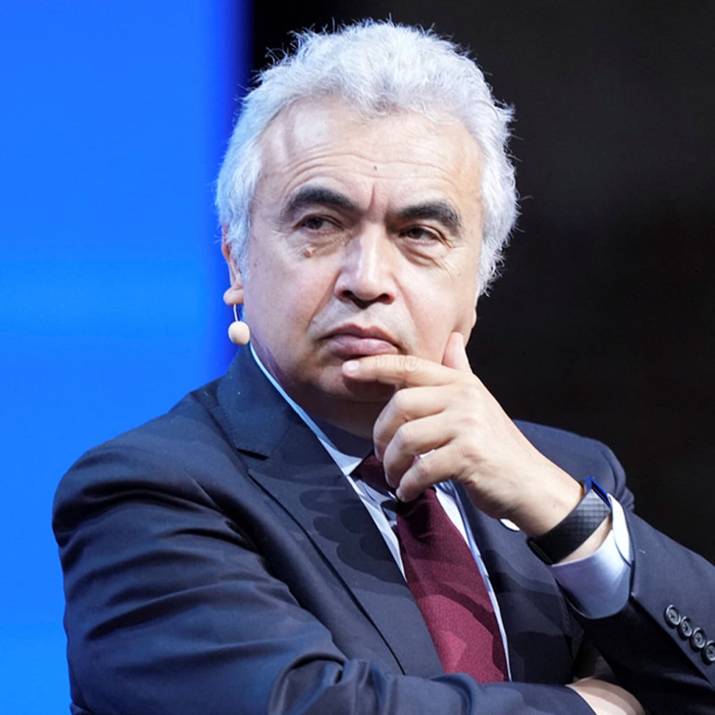 Fatih Birol touches chin