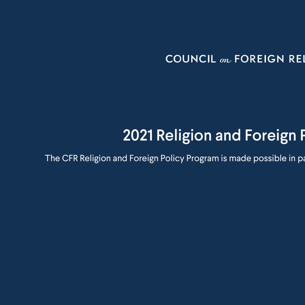 2021 Religion and Foreign Policy Workshop