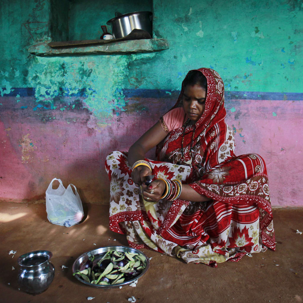 <p>Krishna, 13, at her house in a village near Baran, in the northwestern state of Rajasthan, July 17, 2012. Krishna married her husband when she was 11 and he was 13. The legal age for marriage in India is 18, but marriages like these are common.</p>
