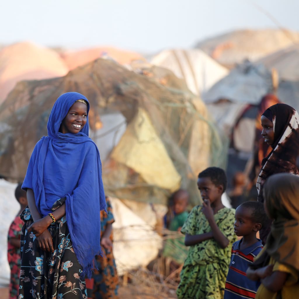 <p>A girl in Dollow, Somalia.</p>