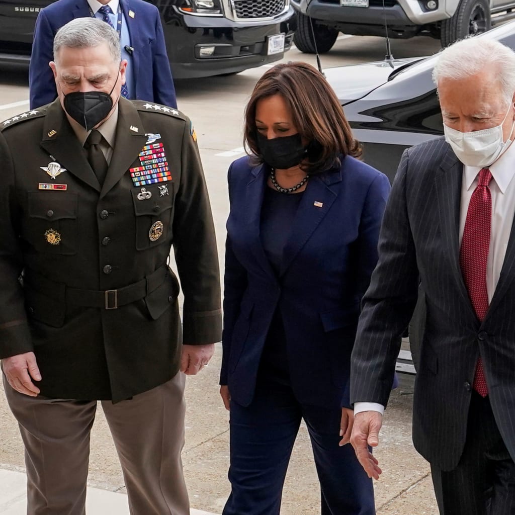 Biden and Harris at Pentagon