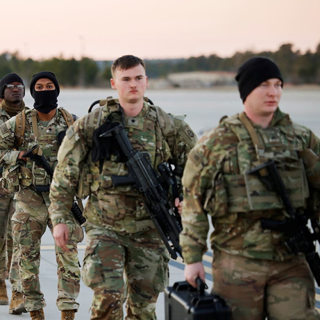 Paratroopers marching US
