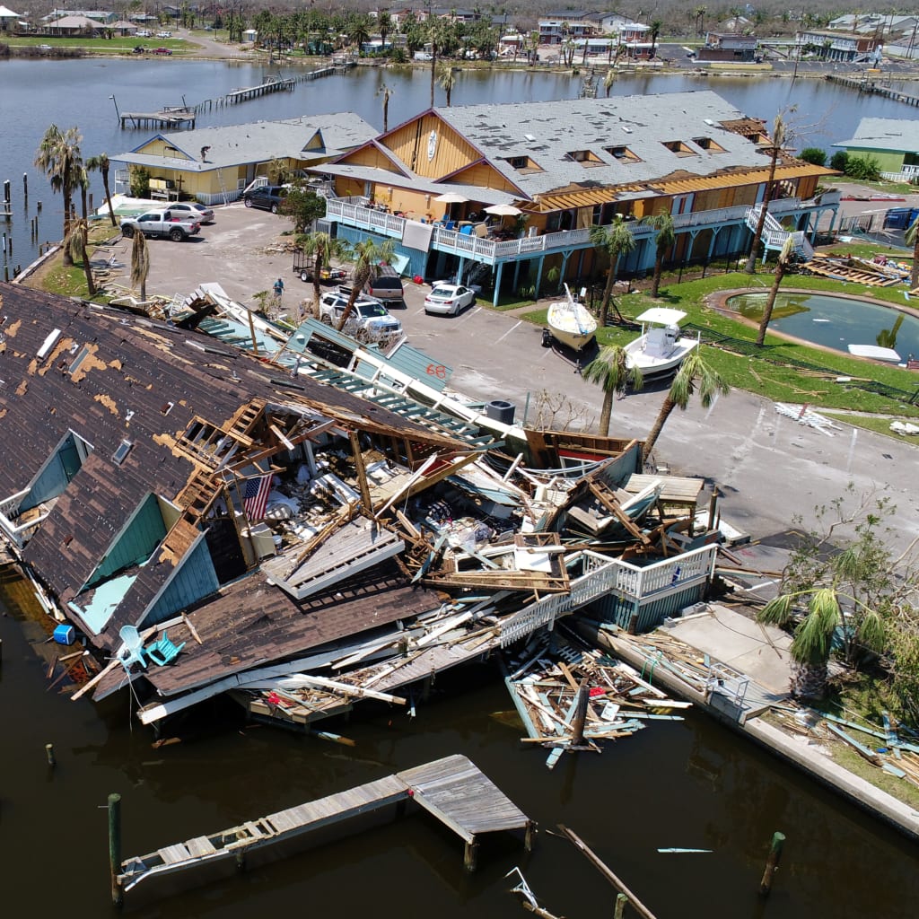 <p>Damage caused by Hurricane Harvey in Rockport, Texas, U.S., August 31, 2017. </p>
