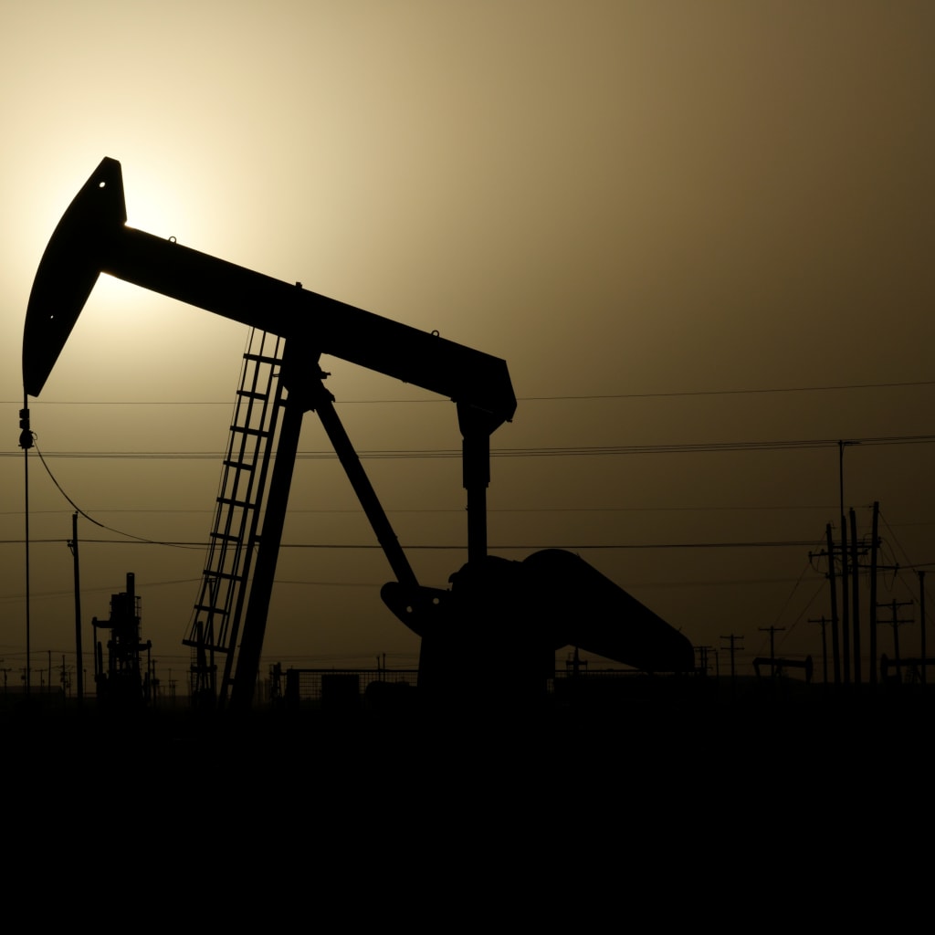 <p>A pump jack operates at sunset in Midland, Texas U.S. February 11, 2019.</p>
