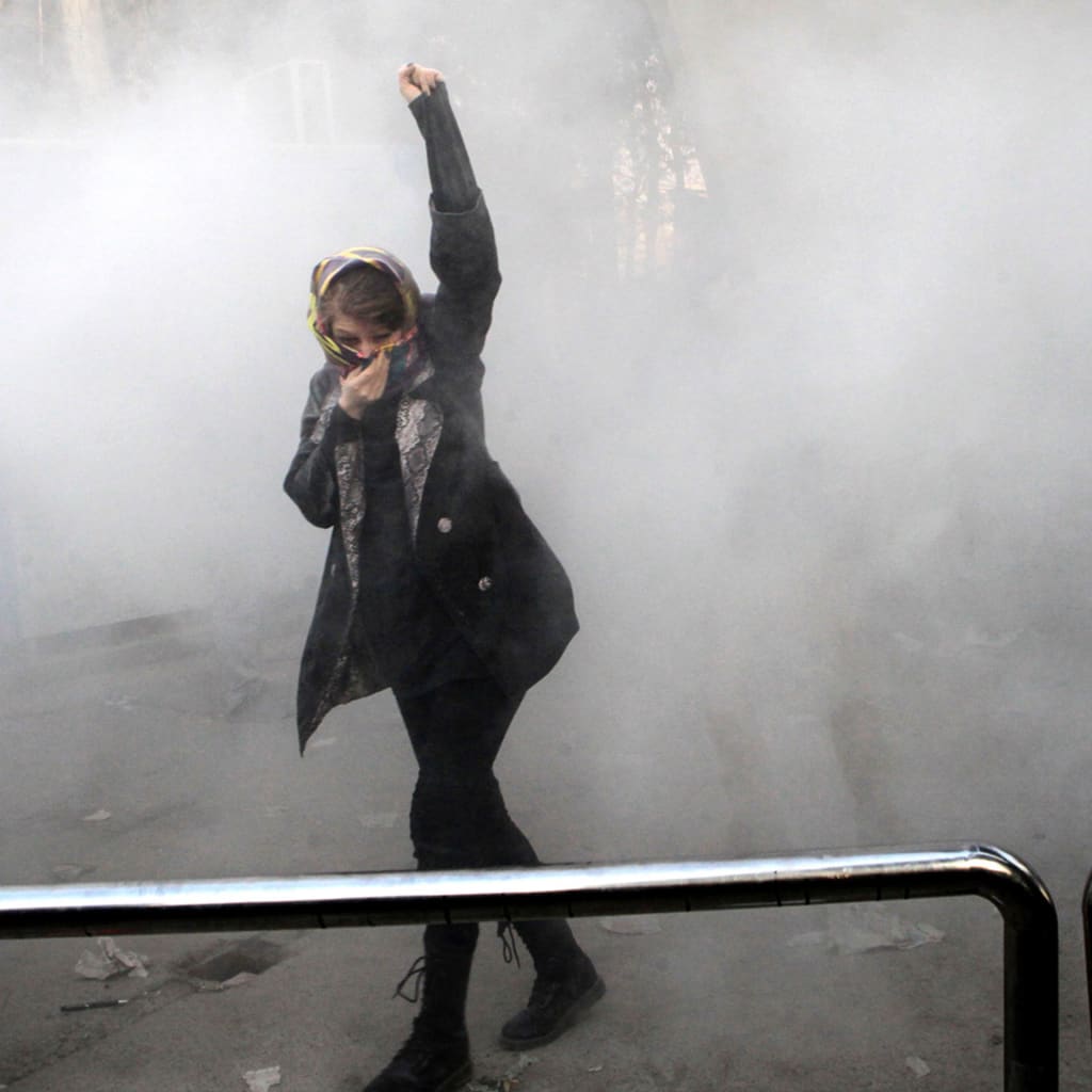 Protests in Rome Outside the Iranian Embassy