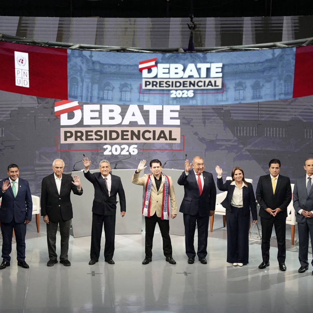 <p>Peruvian presidential candidates participate in a televised debate on March 31, 2026, in Lima, Peru.</p>
