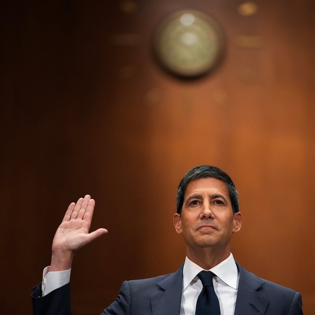 <p>Kevin Warsh, U.S. President Donald Trump’s nominee for Chair of the Federal Reserve, is sworn in to testify during his Senate Committee on Banking, Housing, and Urban Affairs confirmation hearing in the Dirksen Senate Office Building on April 21, 2026 in Washington, D.C.</p>

