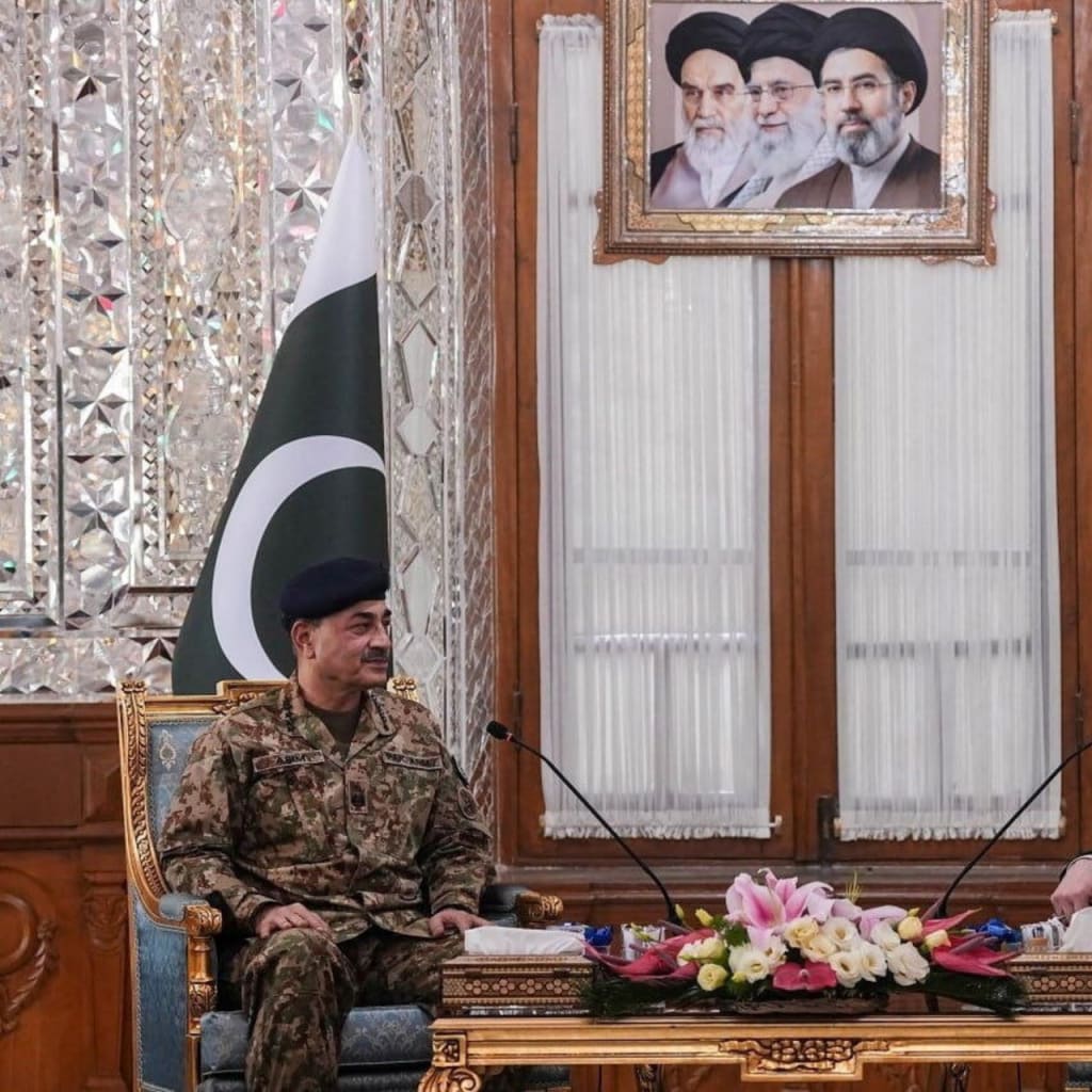 Iranian Parliament Speaker Mohammad Bagher Ghalibaf meets with Pakistan army chief Asim Munir, in Tehran
