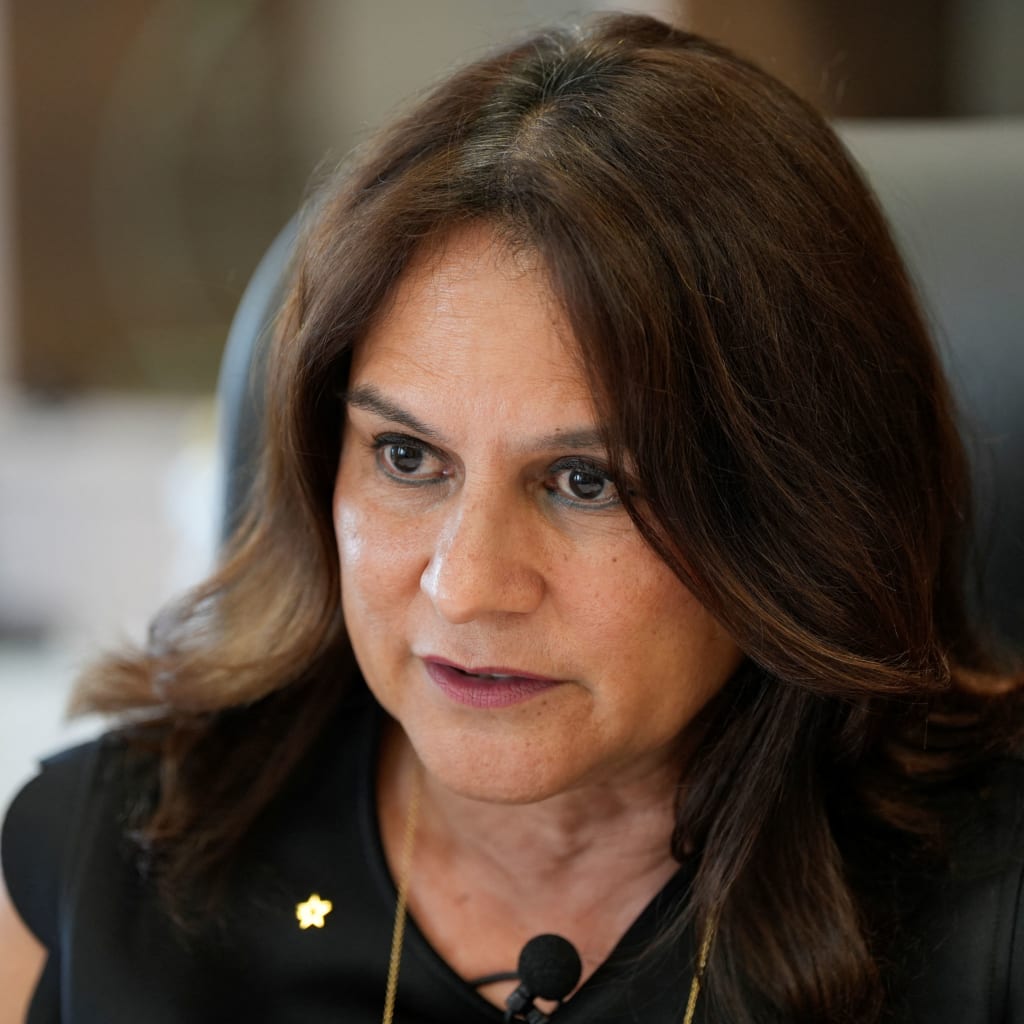 Deputy Administrator of the Panama Canal Authority Ilya Espino de Marotta is interviewed by Reuters, in Panama City, Panama