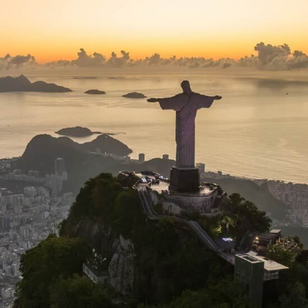 Christ the Redeemer statue overlooks Rio, Brazil.